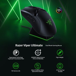 Razer Viper Ultimate RGB optical sensor wireless gaming mouse 20000DPI 8 button programmable mouse