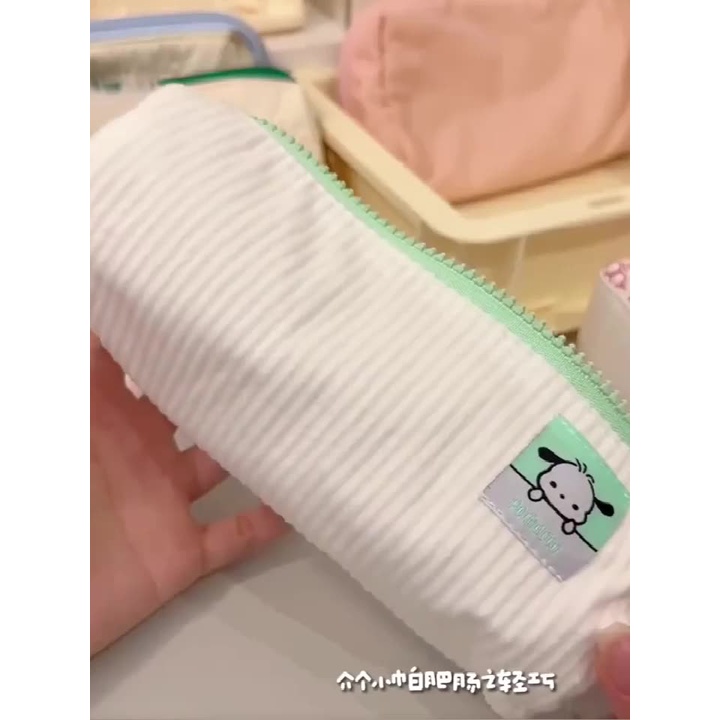 Steve Túi Đựng Bút Bằng Nhung Kẻ Thiết Kế Dễ Thương Dành Cho Học Sinh