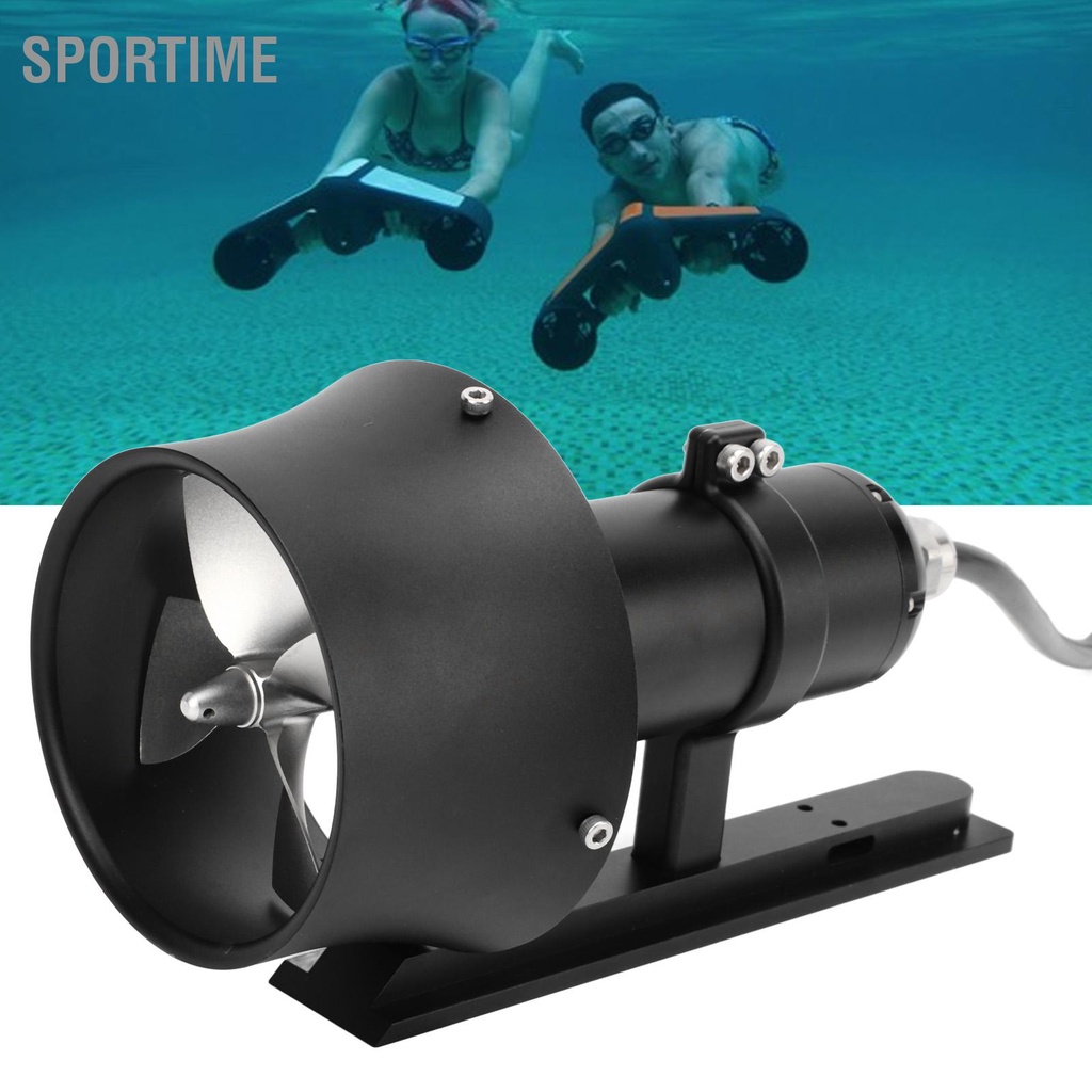 Sportime Máy đẩy dưới nước 6S 12‑24V 9kg Thuyền đen Cánh quạt cho tàu ngầm