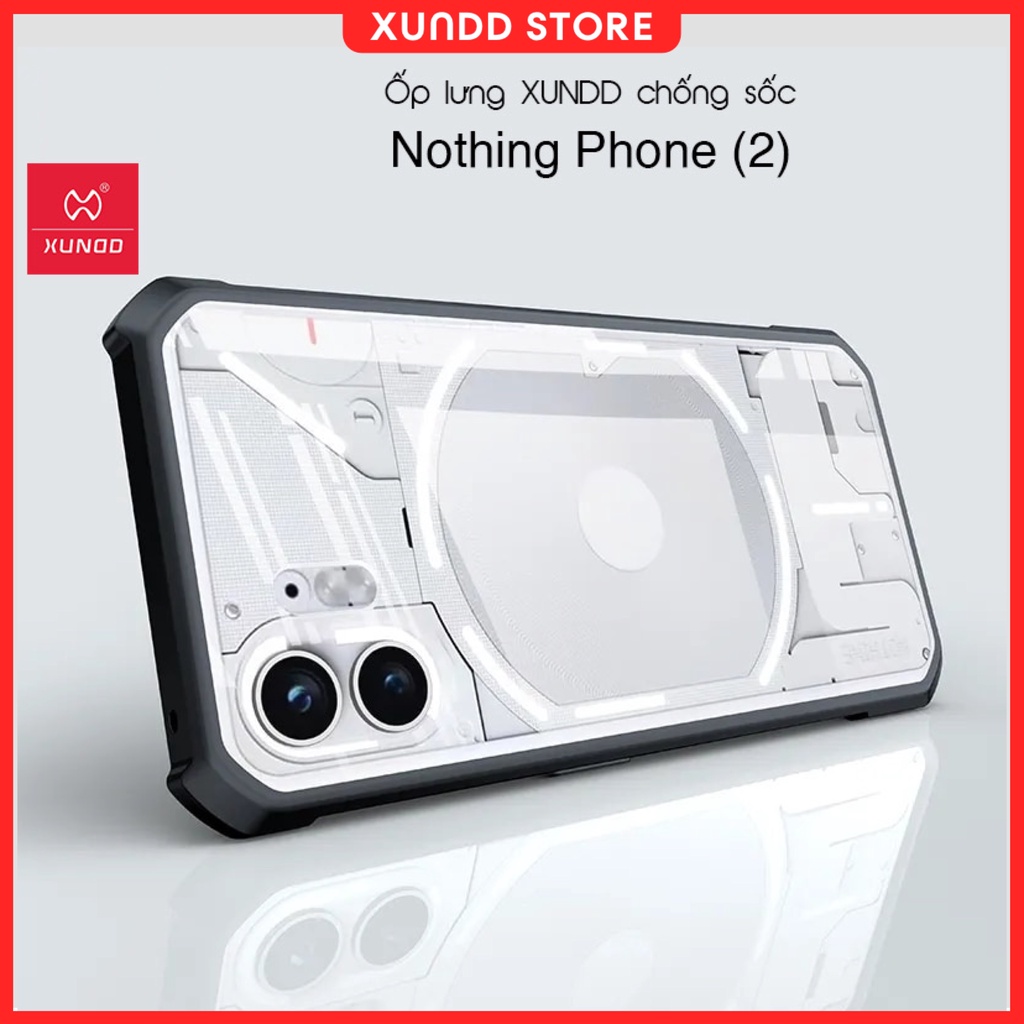 Ốp lưng XUNDD Nothing Phone 2/1 - Chống shock, Mặt lưng trong, Viền TPU