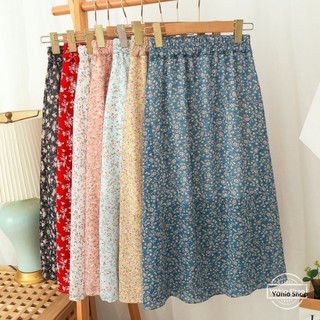Plus Chân Váy chiffon Chữ a Lưng Cao Họa Tiết Hoa Thời Trang Cho Nữ