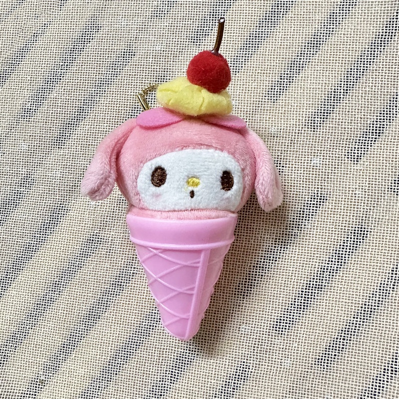 Sanrio Móc Khóa Hình Kem Ốc Quế Nhồi Bông Đáng Yêu