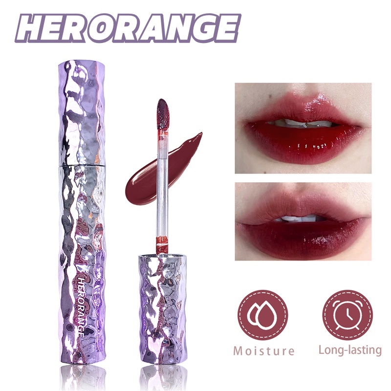 Son Kem Hiệu Ứng Gương Màu Tím Tuyết Pha Lê Dưỡng Ẩm Không Thấm Nước Lâu Trôi