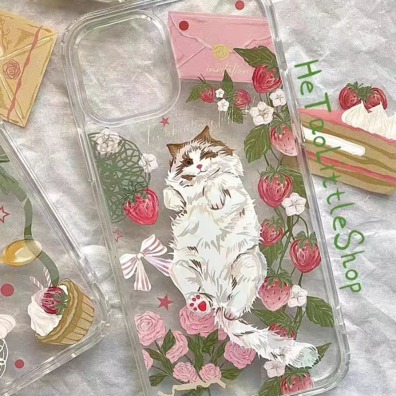 French Cat  Phone Case For Iphone 11 13promax 12pro/Xs/Xr/Xsmax Protective Case