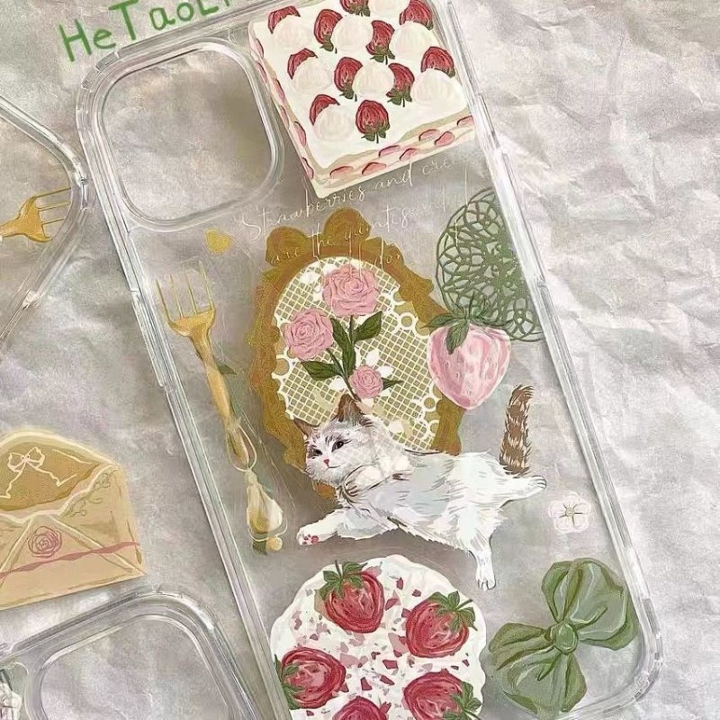 French Cat  Phone Case For Iphone 11 13promax 12pro/Xs/Xr/Xsmax Protective Case