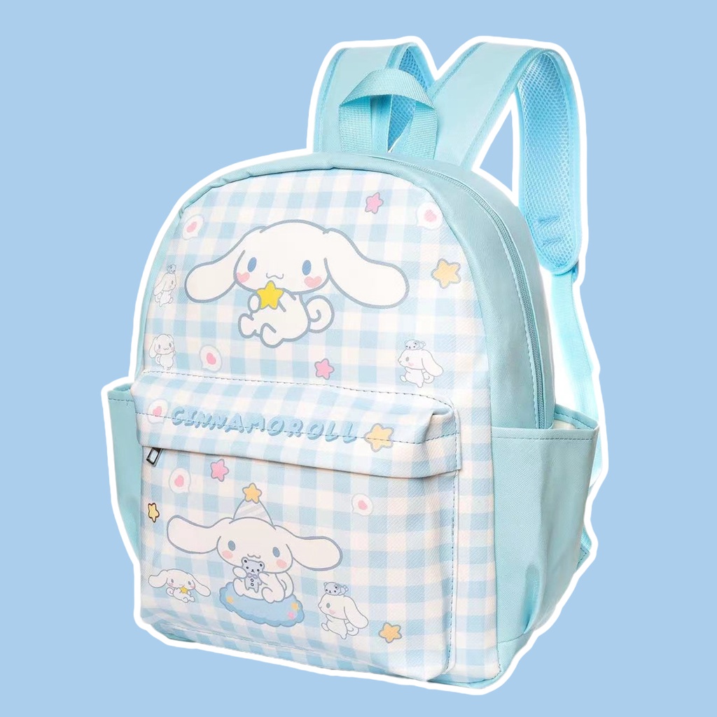 Ba Lô Đi Học mini Chống Thấm Nước In Họa Tiết Caro Dễ Thương Cho Bé Gái