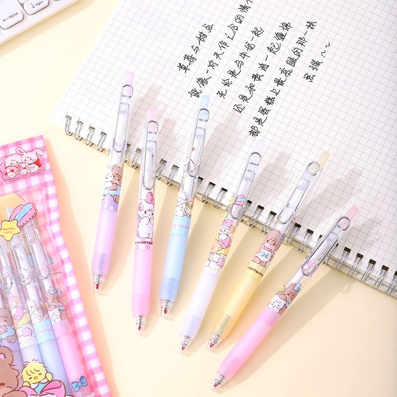 Set 6 Bút Bi Hoạt Hình mikko Dễ Thương Cho Học Sinh Mới