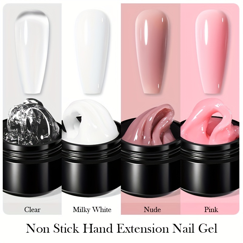 Gel Nối Dài Móng Tay Màu nude / Trong Suốt / Đính Đá 10Ml Dễ Sử Dụng