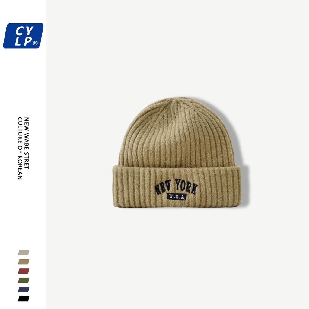 Mũ Len Thêu Chữ Phong Cách Hàn Quốc Xinh Xắn Cho Nữ