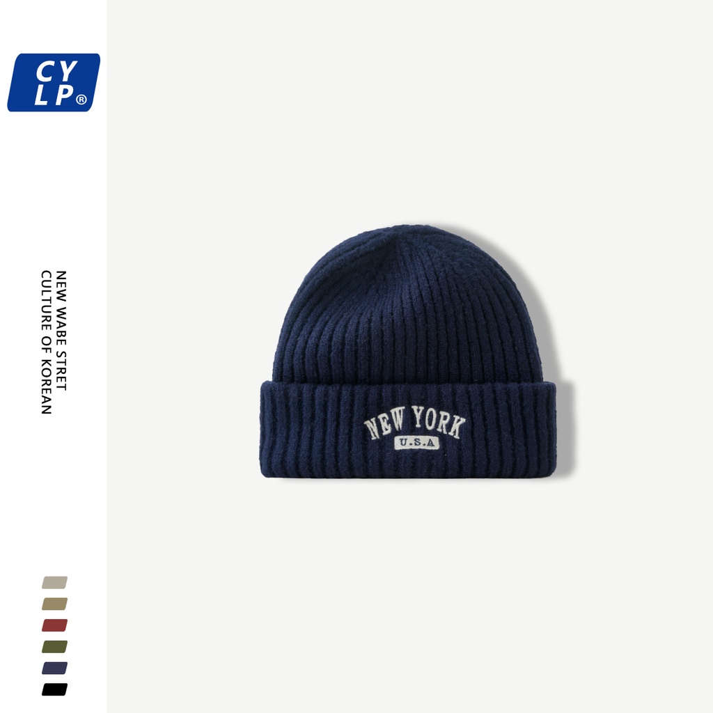 Mũ Len Thêu Chữ Phong Cách Hàn Quốc Xinh Xắn Cho Nữ