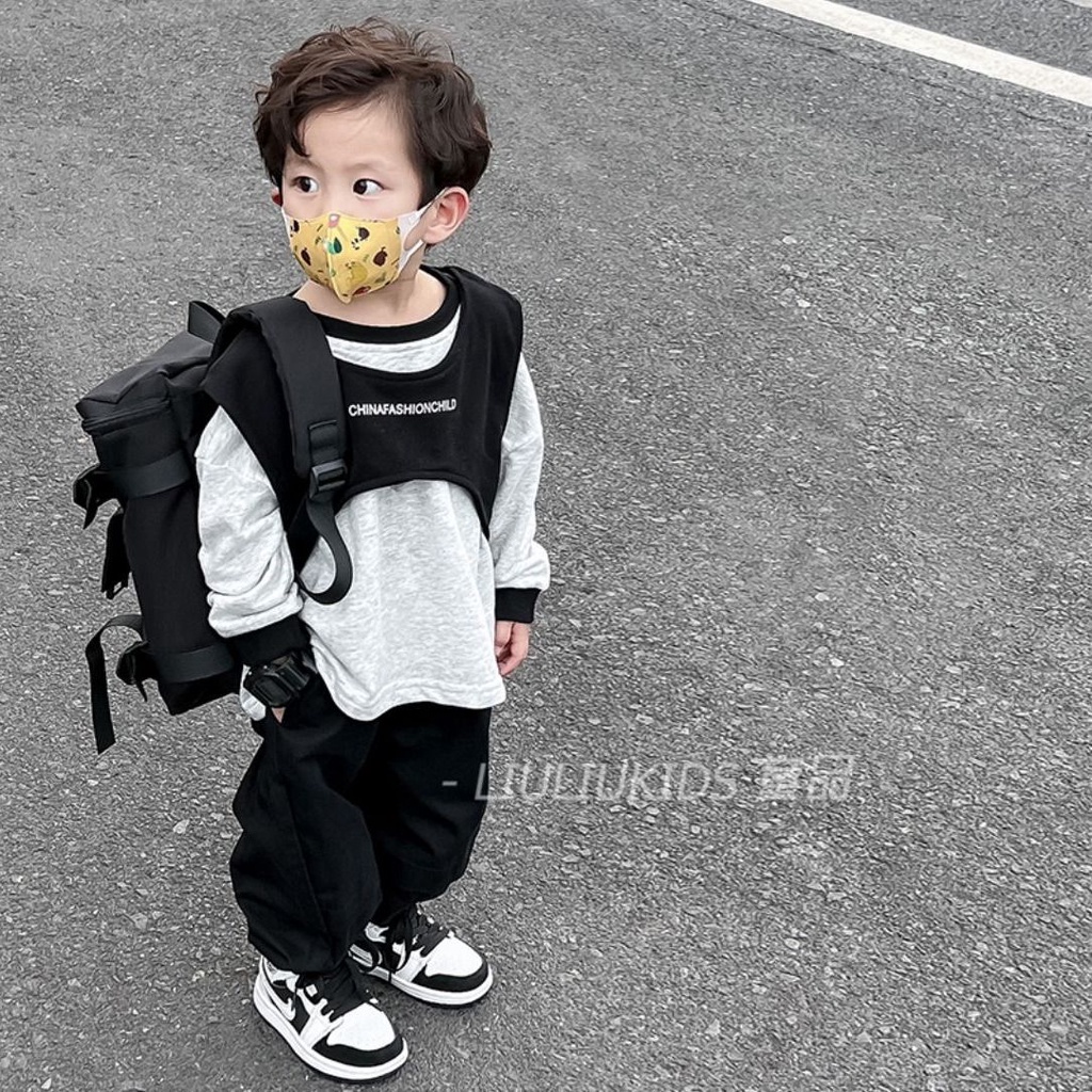 Set Đồ Thể Thao Mùa Thu Năm 2023 Gồm Áo Sweater Tay Dài Và Quần Dài Phong Cách Đường Phố Mới Cho Bé Trai vw09