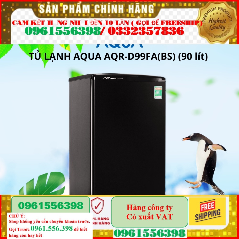 [Rẻ]  Tủ lạnh mini AQUA AQR-D99FA(BS) 90 Lít, AQR-D59FA(BS) 50 Lít Siêu bền, có ngăn làm