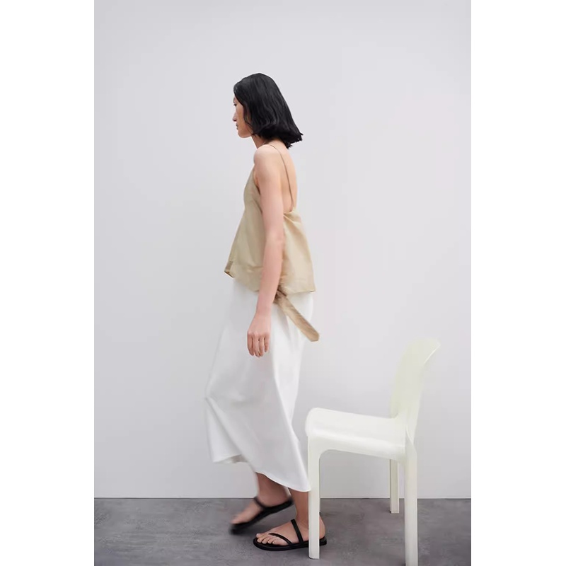 Zara Đầm Hai Dây Phối Màu Tương Phản Thời Trang Mùa Thu Cho Nữ1165659