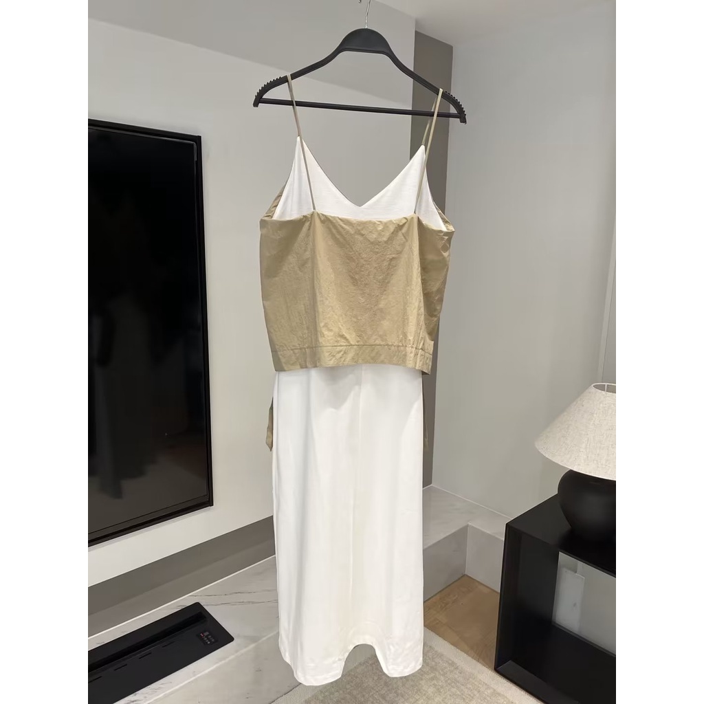 Zara Đầm Hai Dây Phối Màu Tương Phản Thời Trang Mùa Thu Cho Nữ1165659
