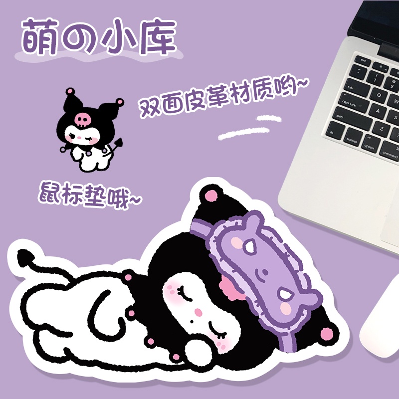 Kuromi Tấm Lót Chuột Và Bàn Phím Máy Tính Bằng Da Chống Thấm Nước Hình Cô Gái Dễ Thương