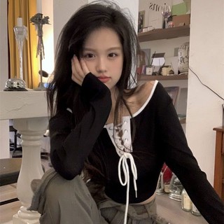 Áo Thun Lửng Tay Dài Thời Trang Dành Cho Nữ