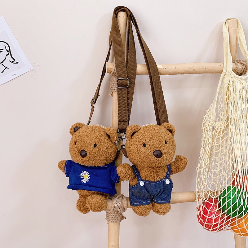 Túi Đeo Chéo Hình Gấu Bông Dễ Thương Cho Nữ