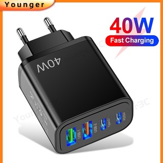Củ Sạc Nhanh 40w type c pd25w + usb Cho ios type c micro wall