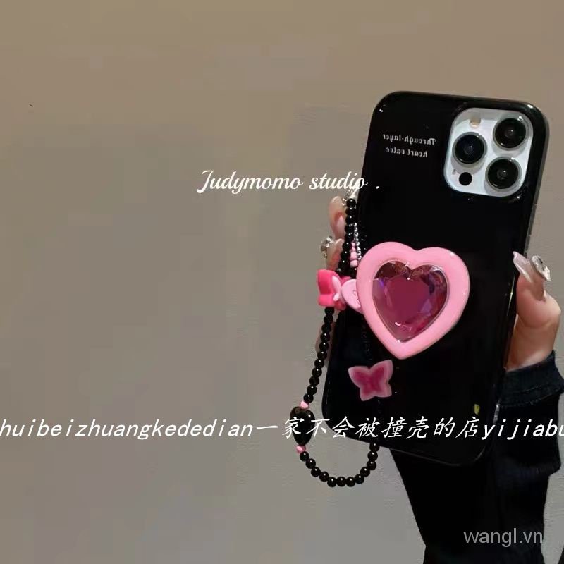 Ốp Điện Thoại Màu Hồng Họa Tiết Kim Cương Cho Iphone 13 14promax 112x678