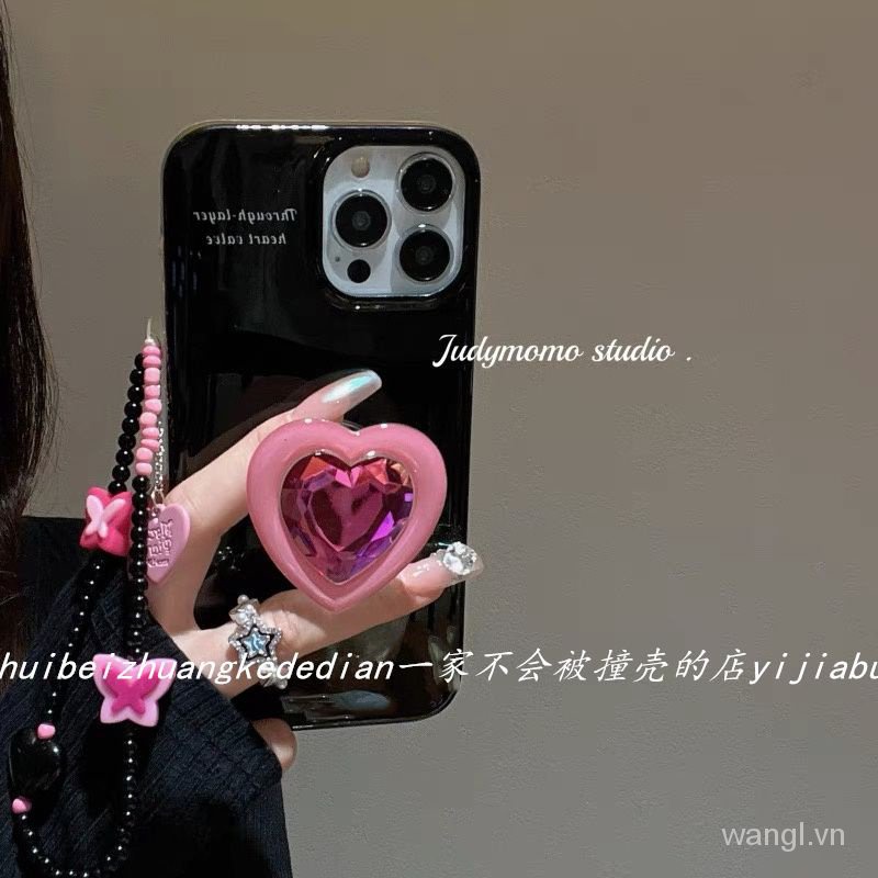 Ốp Điện Thoại Màu Hồng Họa Tiết Kim Cương Cho Iphone 13 14promax 112x678