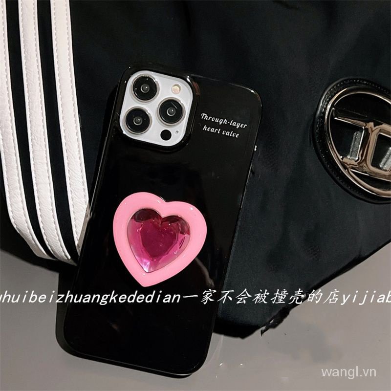 Ốp Điện Thoại Màu Hồng Họa Tiết Kim Cương Cho Iphone 13 14promax 112x678