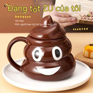 Quà tặng sinh nhật Cốc Baba giá rẻ Cốc gốm sứ có nắp có thìa Cốc nước ngộ nghĩnh