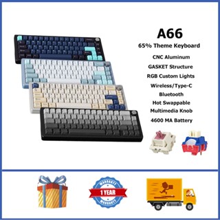 Bàn Phím Cơ Không Dây XINMENG A66 Vòng Đệm 65% Có Thể Xoay Được