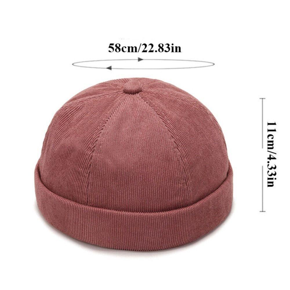 Mihan1 Mũ cotton Tròn Màu Trơn Phong Cách Hiphop unisex