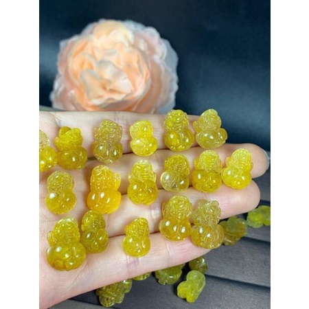 Tỳ hưu Thạch anh tóc vàng size 13.5x9- 16x12mm