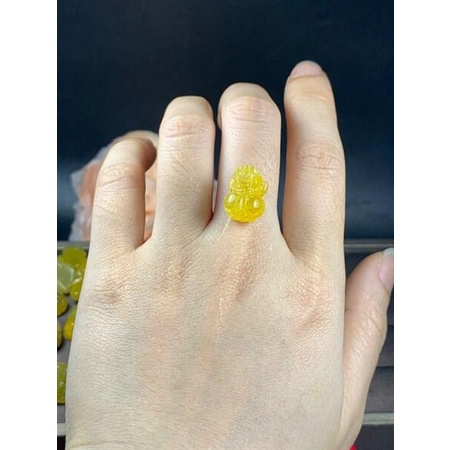 Tỳ hưu Thạch anh tóc vàng size 13.5x9- 16x12mm