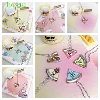 Hejiu Vòng Cổ choker Bằng Thép Titan Mặt Hình pizza / captain America / Mực Dễ Thương Cho Cặp Đôi