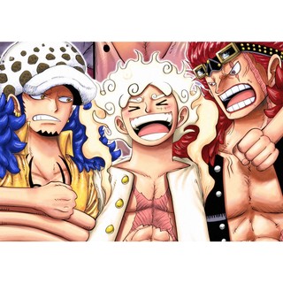 Poster dán tường, hình Anime One Piece Gear 5 dán trang trí - Có Sẵn Keo Dán