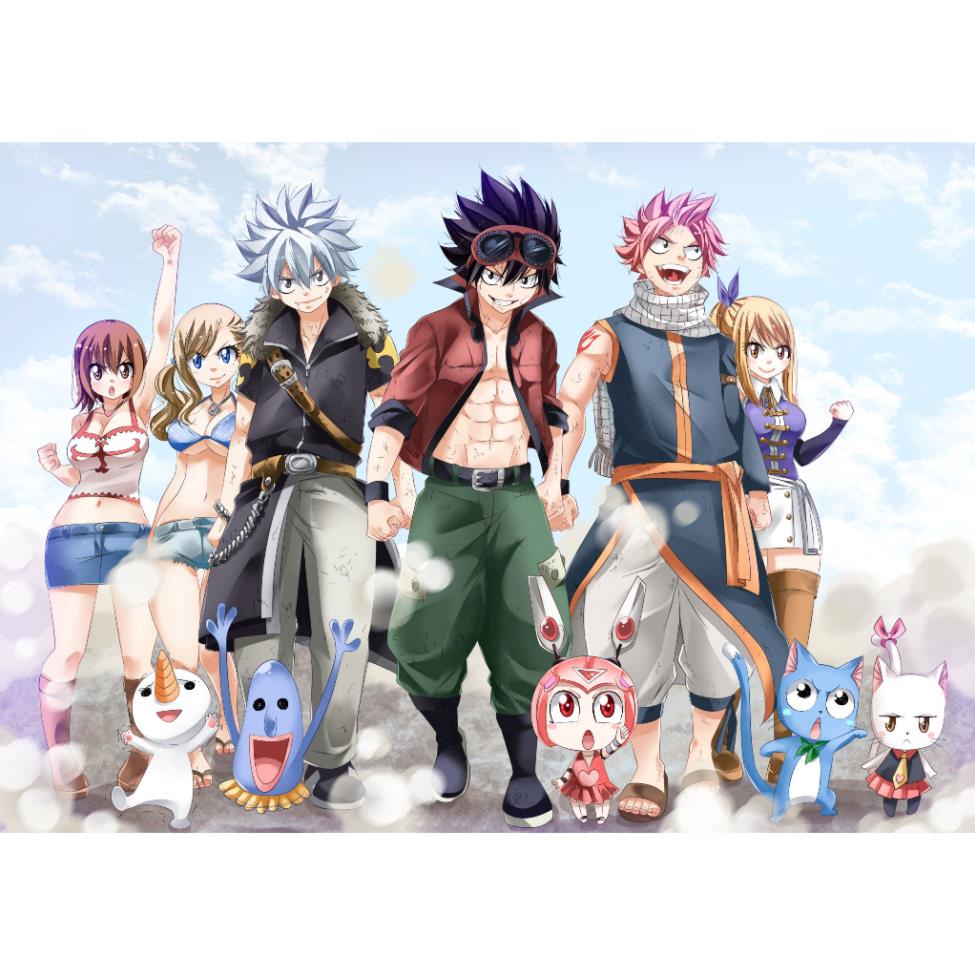 Poster dán tường, tranh dán tường anime Fairy Tail trang trí, decor phòng - Có Sẵn Keo Dán