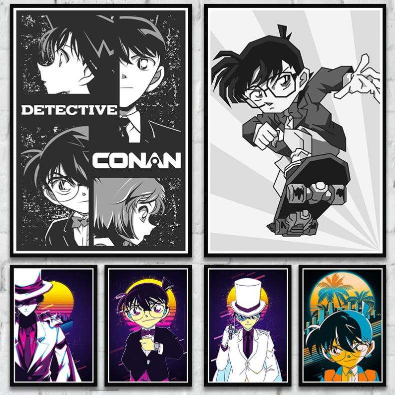 Poster Giấy In Hình Thám Tử Conan Cổ Điển Chất Lượng Cao Trang Trí Nội Thất Quán Cà Phê / Bar MS: 301
