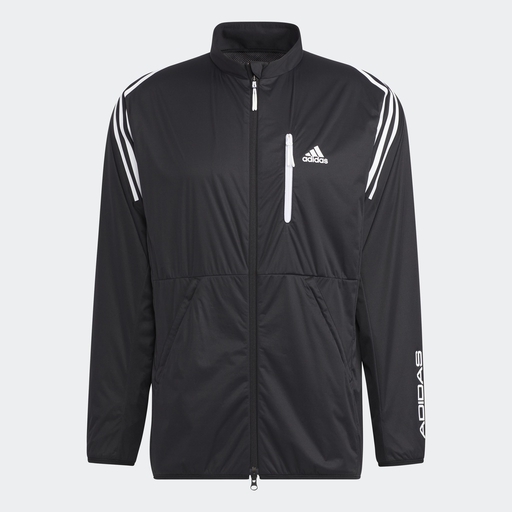 adidas Đánh gôn Áo Khoác Dài Tay 3 Sọc WIND.RDY Nam Đen HG8308