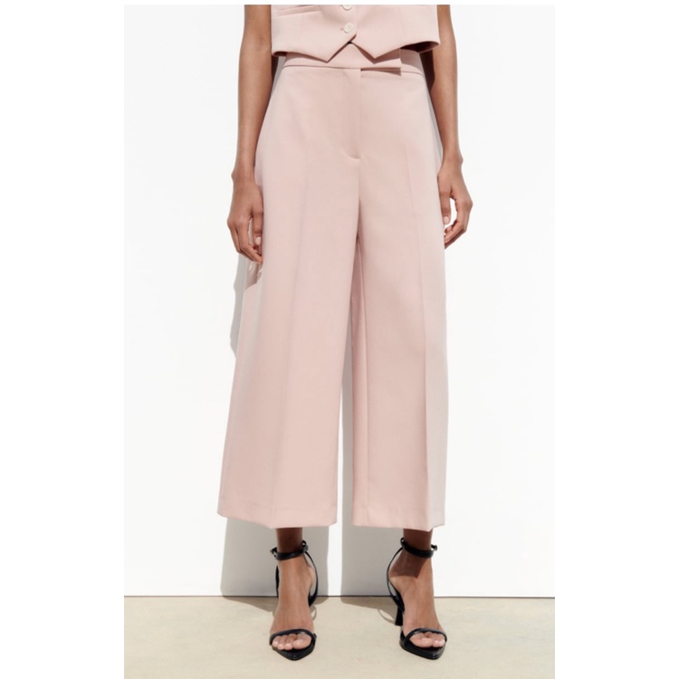 Zara Bộ Áo Sát Nách Cổ Chữ v + Quần Dài Lưng Cao Thời Trang Mùa Hè 9929329 7600683