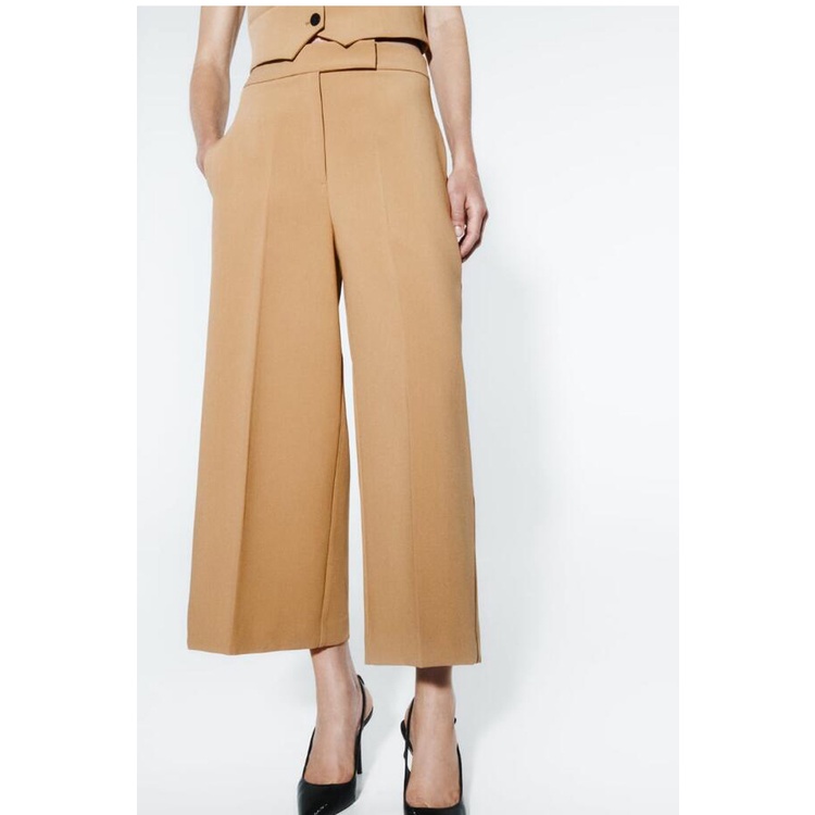 Zara Bộ Áo Sát Nách Cổ Chữ v + Quần Dài Lưng Cao Thời Trang Mùa Hè 9929329 7600683