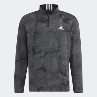 adidas Đánh gôn Áo Dài Tay Graphic Cổ Đứng Khóa Kéo Nam Đen HG8220