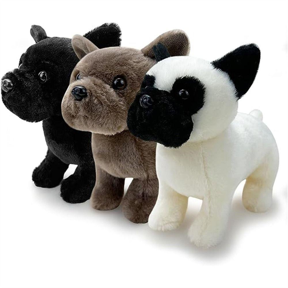 Daron1 Thú Nhồi Bông Mềm Mại Hình Chú Chó Bull Pháp Đáng Yêu