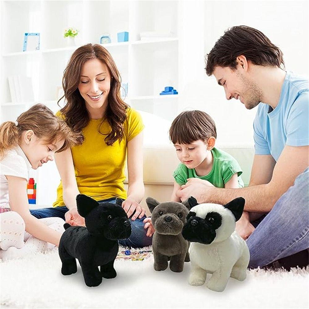 Daron1 Thú Nhồi Bông Mềm Mại Hình Chú Chó Bull Pháp Đáng Yêu