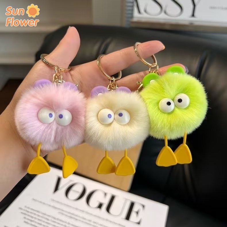 Dễ Thương Móc Khóa Hình Quái Vật Nhồi Bông Đáng Yêu
