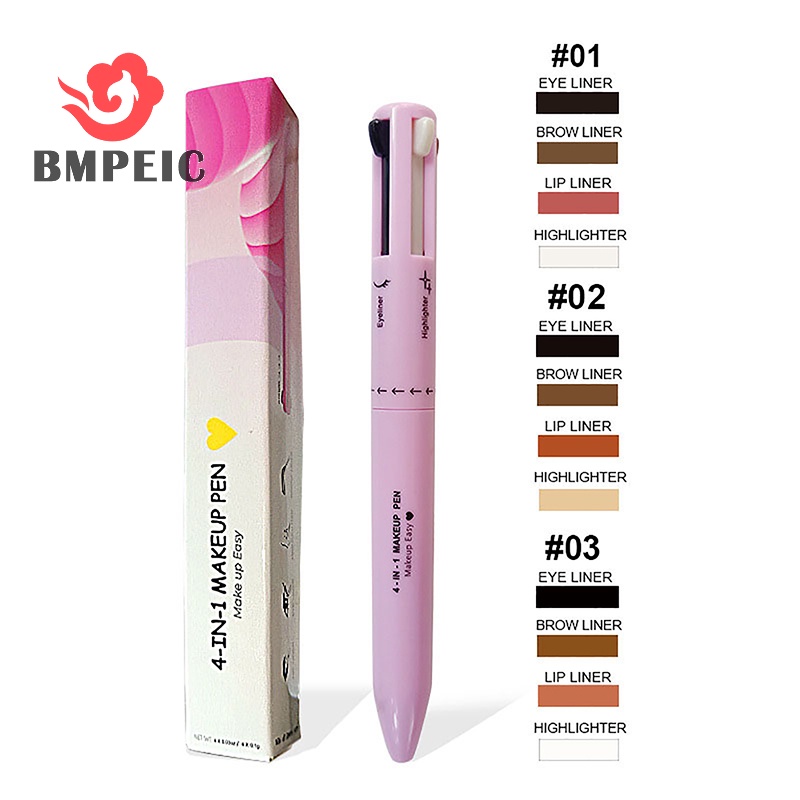 Bút Kẻ Mắt / Viền Môi 4 Trong 1 Chống Thấm Nước Và Mồ Hôi Dễ Lên Màu Mới