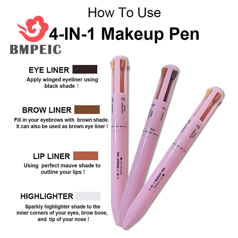 Bút Kẻ Mắt / Viền Môi 4 Trong 1 Chống Thấm Nước Và Mồ Hôi Dễ Lên Màu Mới