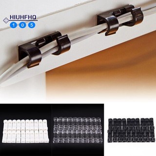 Set 20 Kẹp Giữ Dây Cáp / Tai Nghe / Dây Cáp Sạc usb Màu Trong Suốt Sắp Xếp Gọn Gàng
