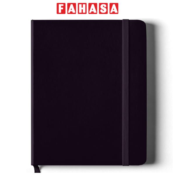 Sổ Bìa Da A5 - Kẻ Ngang 200 Trang 80gsm - Cyber Punk - The Sun 04 - Màu Đen