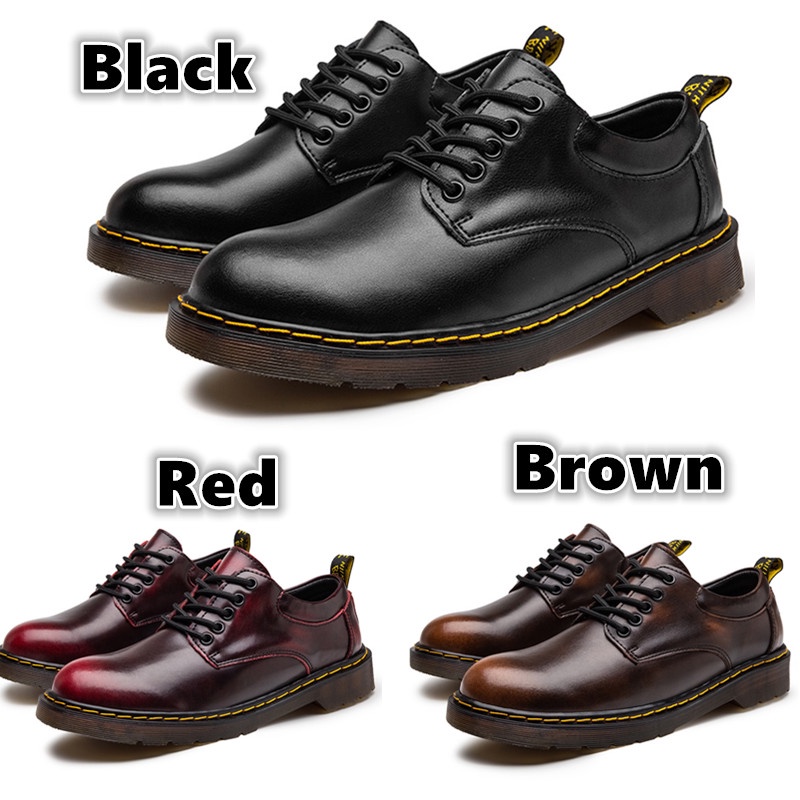 Giày Bốt martin Da Cổ Thấp 5 Lỗ Thoáng Khí Phong Cách Cổ Điển Cho Nam / Nữ size 38-48 Phụ Kiện Chuyên Dụng Cho Xe Đạp Tiện Lợi