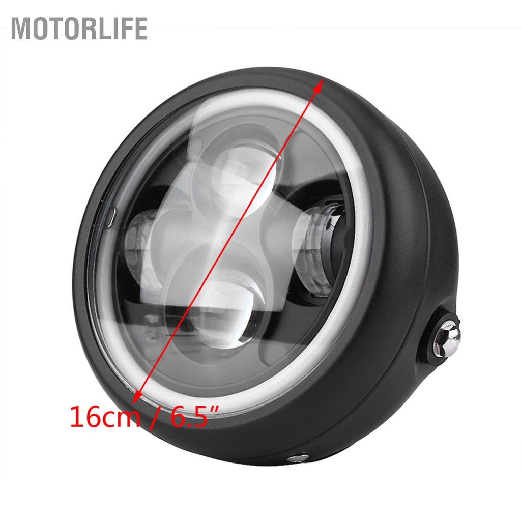 Motorlife Bóng đèn pha LED xe máy 16cm/6 5" cho Sportster Cafe Racer Bobber