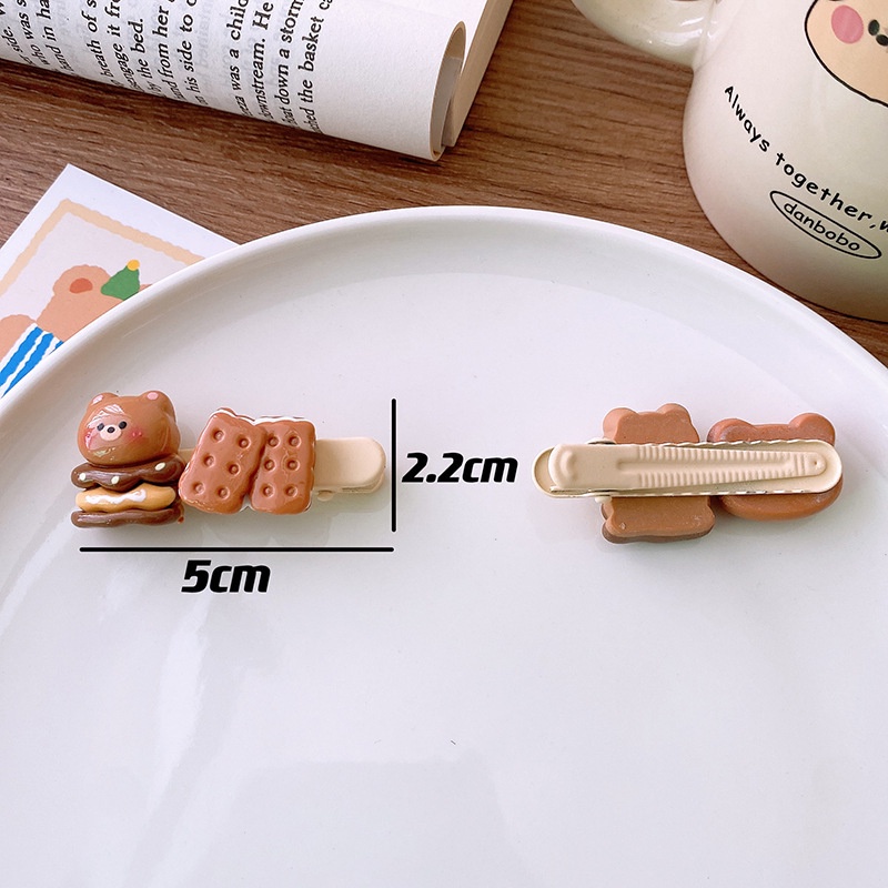 Mới Kẹp Tóc Hình Gấu Nâu Hoạt Hình Dễ Thương Cho Bé Gái