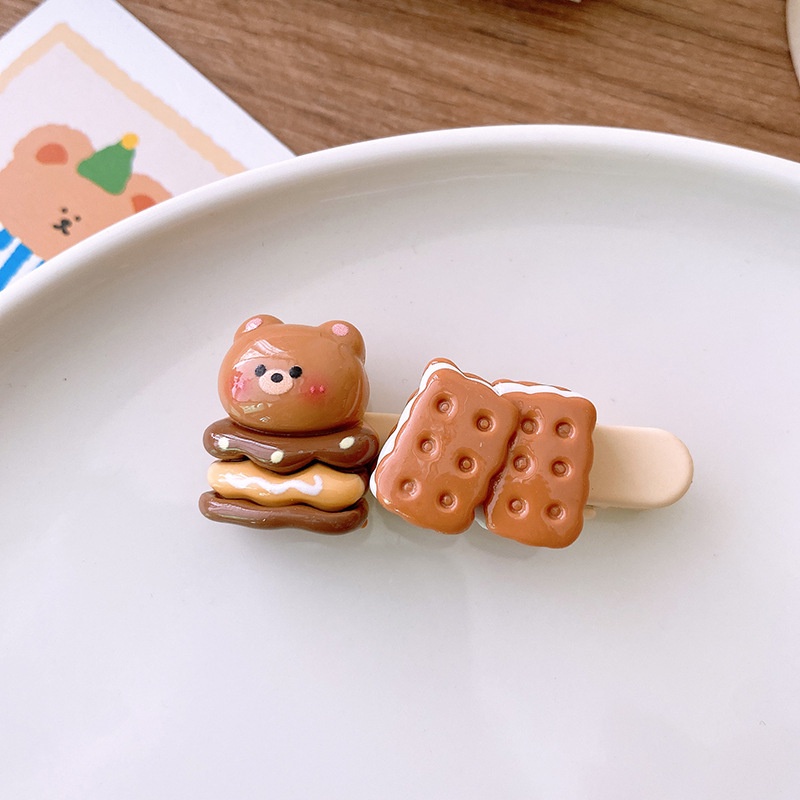 Mới Kẹp Tóc Hình Gấu Nâu Hoạt Hình Dễ Thương Cho Bé Gái