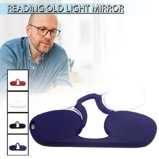 Mini Portable Frameless Nose Clip Optics Ultra Thin Reading Glasses Presbyopic